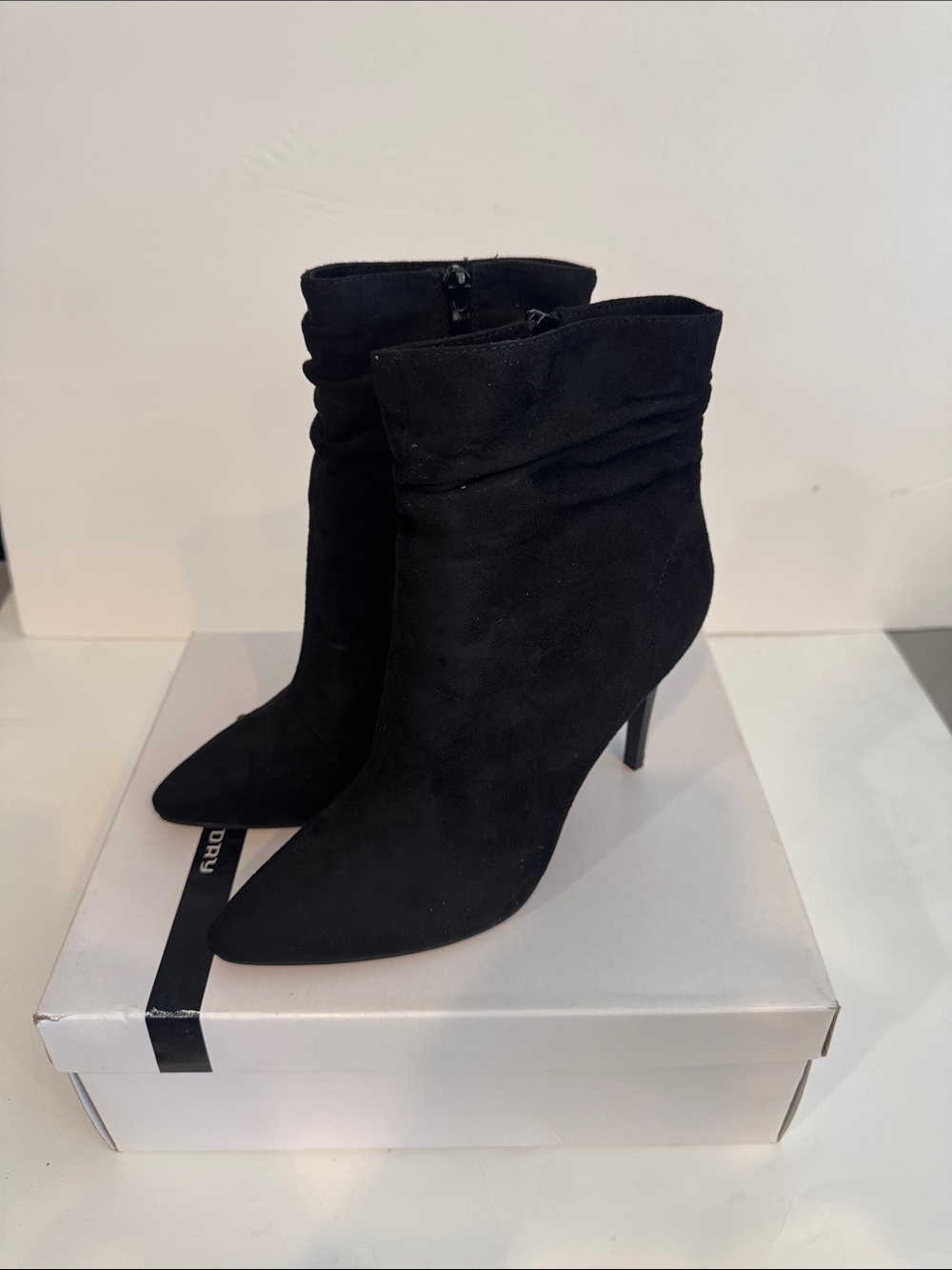 Chinese Laundry Black Suede Heels